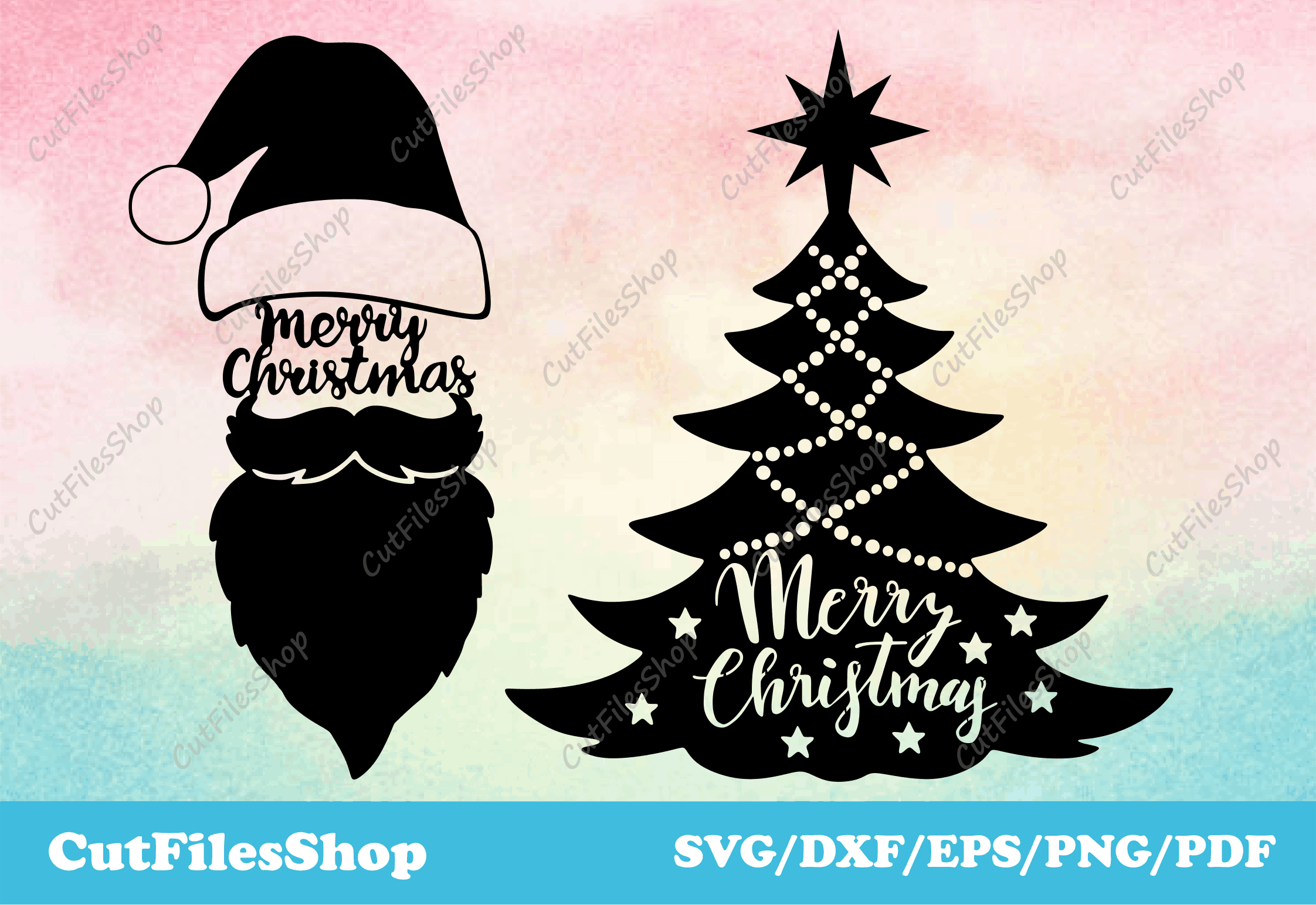 christmas tree vector silhouette