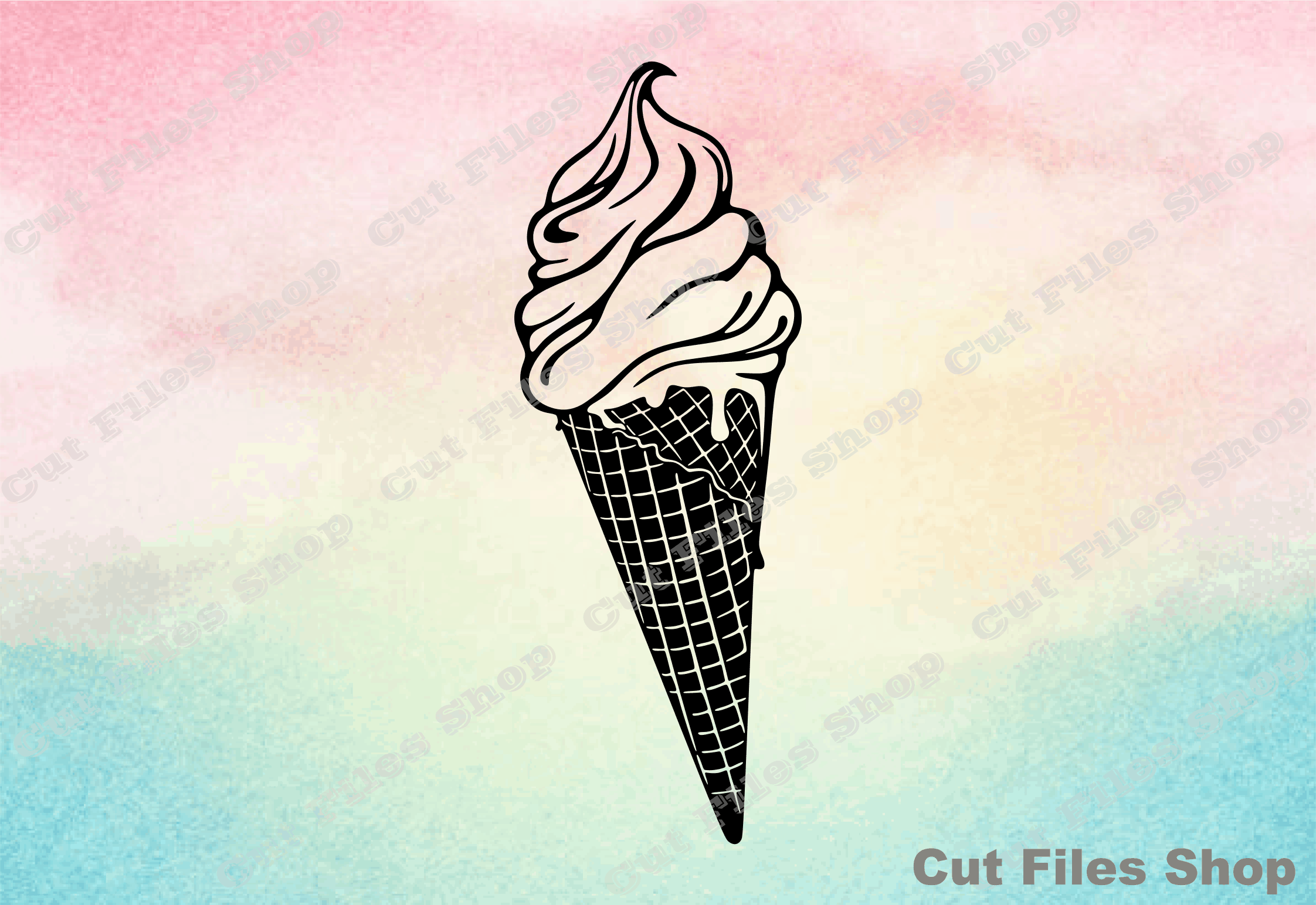 Cute Sweet Ice Cream SVG PNG Digital File Clipart Instant Download Cut File  for Cricut and Silhouette Full Stencil Sublimation Graphics