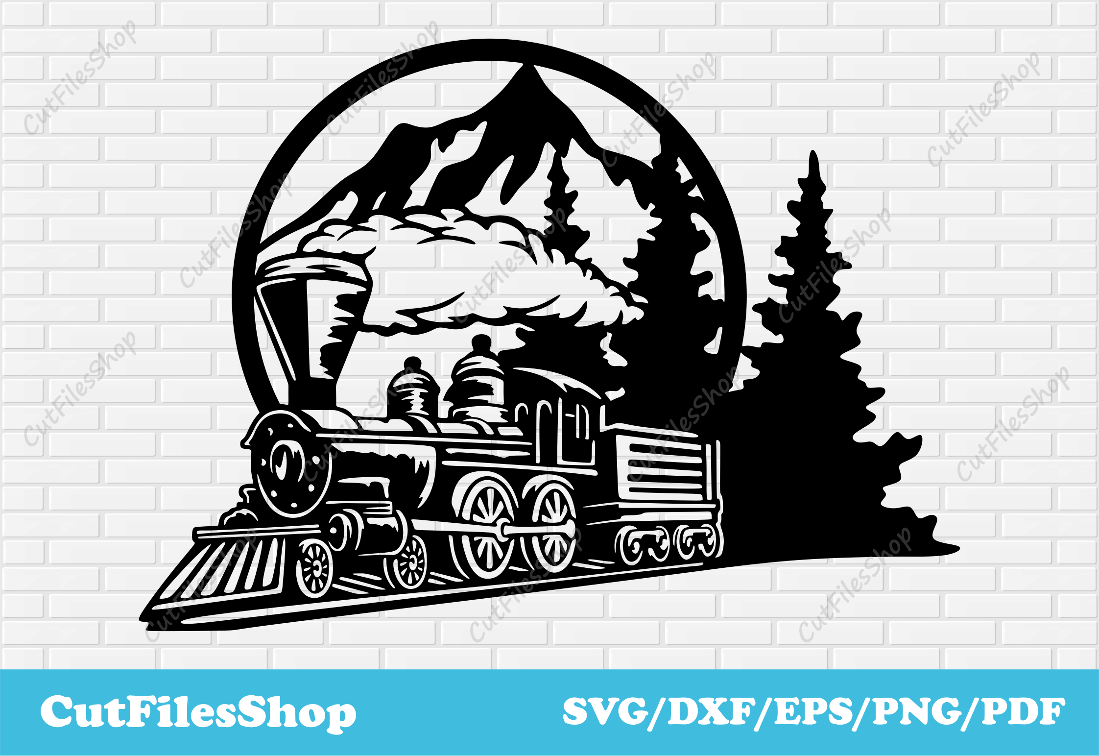 Retro train dxf, crafting machine files, Christmas train svg, train svg