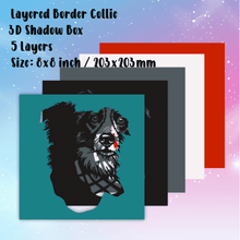 Load image into Gallery viewer, 3D Border Collie Shadow Box Layered SVG For Cricut, DXF for Laser Cut, Cardstock Craft, Home Decor Diy, Multilayer PaperCut, 3D Light Box Crafts - Cut Files Shop
