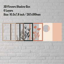 Load image into Gallery viewer, 3D Flowers Shadow Box Templates, 3D flowers Layered Svg, 3D Paper craft, Svg for Cricut, Dxf for Silhouette, Dxf For Laser - Cut Files Shop
