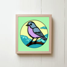 Load image into Gallery viewer, 3D Layered Bird Shadow Box Template, Multilayer SVG for Cricut, DXF for Silhouette, Home Decor DIY, Papercut Art, Unique Gift - Cut Files Shop
