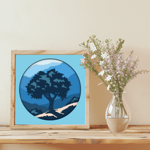 Load image into Gallery viewer, 3D Tree on mountain Shadow Box Layered SVG, Multilayer Papercut, Cut files for Cricut, Silhouette - Cut Files Shop
