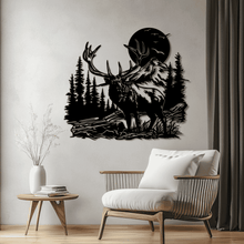 Load image into Gallery viewer, Deer &amp; Moose Wildlife Scene DXF, Laser &amp; Plasma Cutting Files
