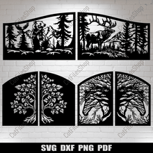 Load image into Gallery viewer, Downloadable Gate and Railing Designs: DXF for CNC Machines, Wildlife Gate CNC Design
