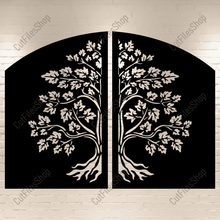 Load image into Gallery viewer, Professional Gate and Railing CNC Patterns: DXF Files Included, Tree Gate Design, Tree Svg, Home decor DIY
