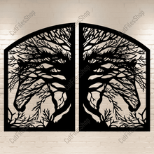 Load image into Gallery viewer, Customizable Gate and Railing Designs: CNC, Laser, and Plasma, Tree Hore Gate Vector Design 
