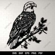 Load image into Gallery viewer, Preview of Bald Eagle Svg for Cricut &amp; CNC, Sublimation Design, DIY Vinyl decal for car
