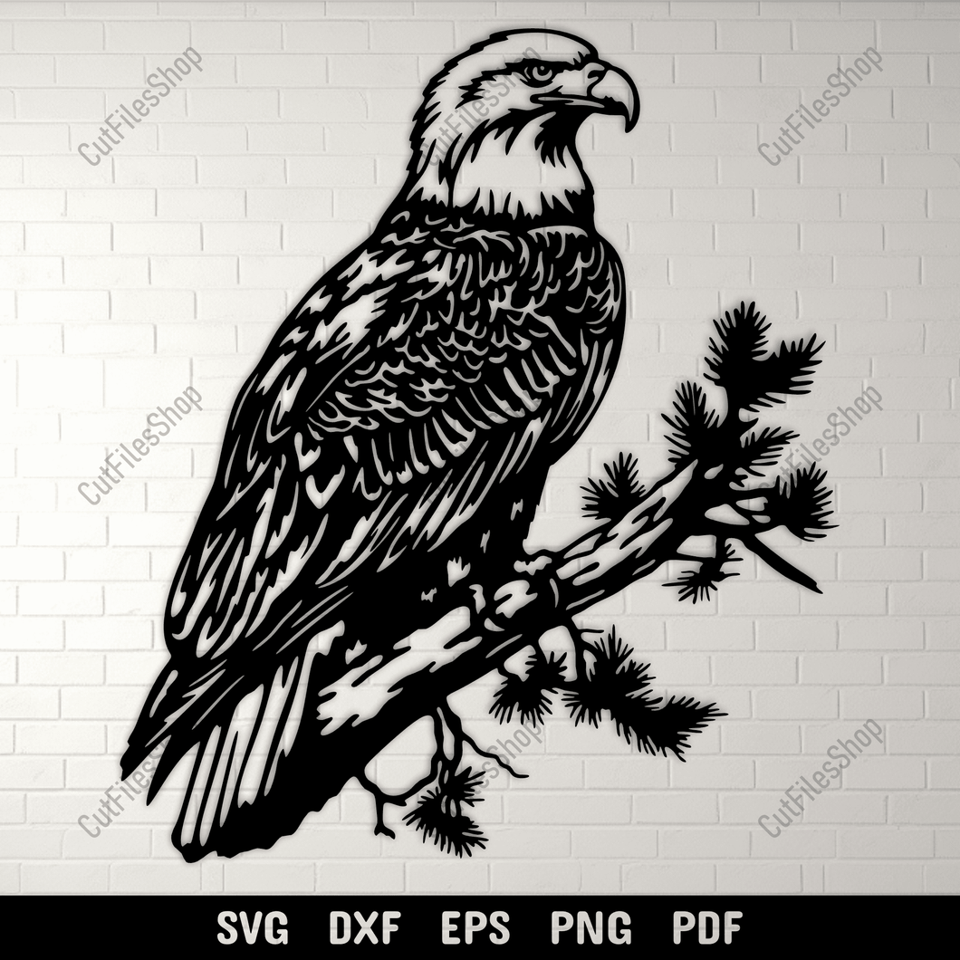 Preview of Bald Eagle Svg for Cricut & CNC, Sublimation Design, DIY Vinyl decal for car