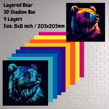 Load image into Gallery viewer, Multilayer Bear Design, SVG &amp; DXF for Laser and Vinyl Cutting
