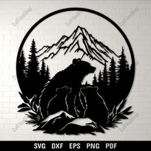 Load image into Gallery viewer, Preview of Bear Family SVG for Cricut &amp; DIY Vinyl Decals
