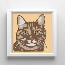 Load image into Gallery viewer, Cat Layered Papercut, Cat 3D Light Box, Cat Memory Svg for Cricut, Glowforge, Silhouette, Plywood cutting, Download Today!
