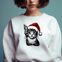 Load image into Gallery viewer, Santa Hat Sublimation &amp; Christmas Cat SVG, Cutting Files for Cricut &amp; Silhouette, Perfect for T-Shirt Design, Cuttable svg files
