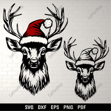 Load image into Gallery viewer, Download your Christmas Deer SVG cut files today and start crafting! Perfect for Cricut, Silhouette, and CNC users.
