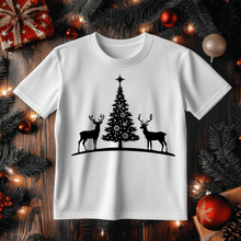 Load image into Gallery viewer, SVG Christmas Tree and Reindeer, Vector Cut Files for Cricut &amp; Glowforge, DXF for CNC, Sublimation PDF Download, Christmas Gift DIY, Best free Dxf site
