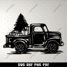 Load image into Gallery viewer, Customizable Christmas Truck SVG: Print, Cut, and Sublimate
