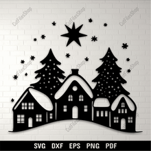 Load image into Gallery viewer, Download your favorite Christmas Village SVG cut files today and create stunning holiday crafts. - Cut files Shop
