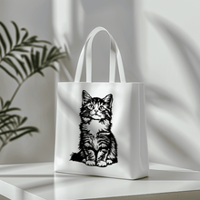 Load image into Gallery viewer, Cute Cat Sublimation Design, SVG for Cricut, DXF for Laser Cutting, Bag svg design
