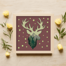 Load image into Gallery viewer, DIY Deer 3D Shadow Box Template, Layered SVG for Cricut, DXF for Laser Cut, Home Decor Papercut Craft
