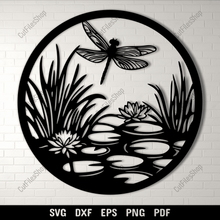 Load image into Gallery viewer, Dragonfly Scene Files – SVG for Cricut, DXF for Silhouette &amp; DIY Vinyl Decals
