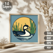 Load image into Gallery viewer, Download your Common Eider Duck 3D SVG cut files today and create beautiful home decor. Cut Files Shop
