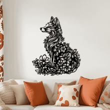 Load image into Gallery viewer, Fox with Floral Design SVG, DXF for Laser Cutting &amp; Sublimation decoration, DIY Home metal decor
