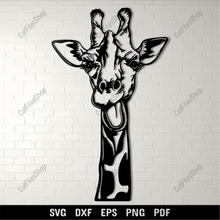 Load image into Gallery viewer, Funny Giraffe SVG for Cricut, DXF for CNC, and Sublimation Designs
