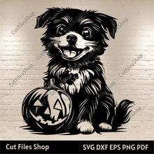 Load image into Gallery viewer, Cute Halloween Puppy SVG &amp; DXF: Cricut, Silhouette, CNC
