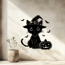 Load image into Gallery viewer, Halloween SVG Pack: Cat, Pumpkin for Cricut, Silhouette, Dxf for CNC, DIY Halloween Decor
