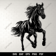 Load image into Gallery viewer, Jumping Horse DXF SVG Files for CNC, Laser Cutting, and Cricut Projects
