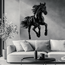 Load image into Gallery viewer, Jumping Horse Design – DXF for CNC, SVG for Vinyl Decals and Metal Decor
