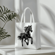 Load image into Gallery viewer, Jumping Horse SVG DXF – Laser Cutting, CNC, Vinyl Decals, and Shopper bag design
