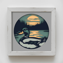 Load image into Gallery viewer, 3D Mallard Duck SVG, Multilayer Design, Cutting Files for Cricut and Laser CNC
