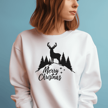 Load image into Gallery viewer, Reindeer Christmas Vector, SVG for Cricut, DXF for CNC &amp; Glowforge, DIY Christmas Decor, Christmas T-shirt design
