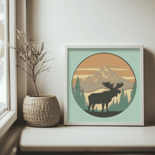 Load image into Gallery viewer, Moose 3D Shadow Box SVG – Layered Papercraft &amp; CNC Cutting Files
