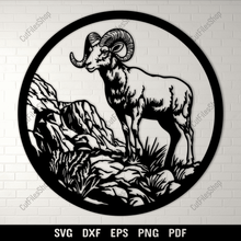 Load image into Gallery viewer, Mountain Goat SVG and DXF – Perfect for CNC, Sublimation &amp; DIY Crafts
