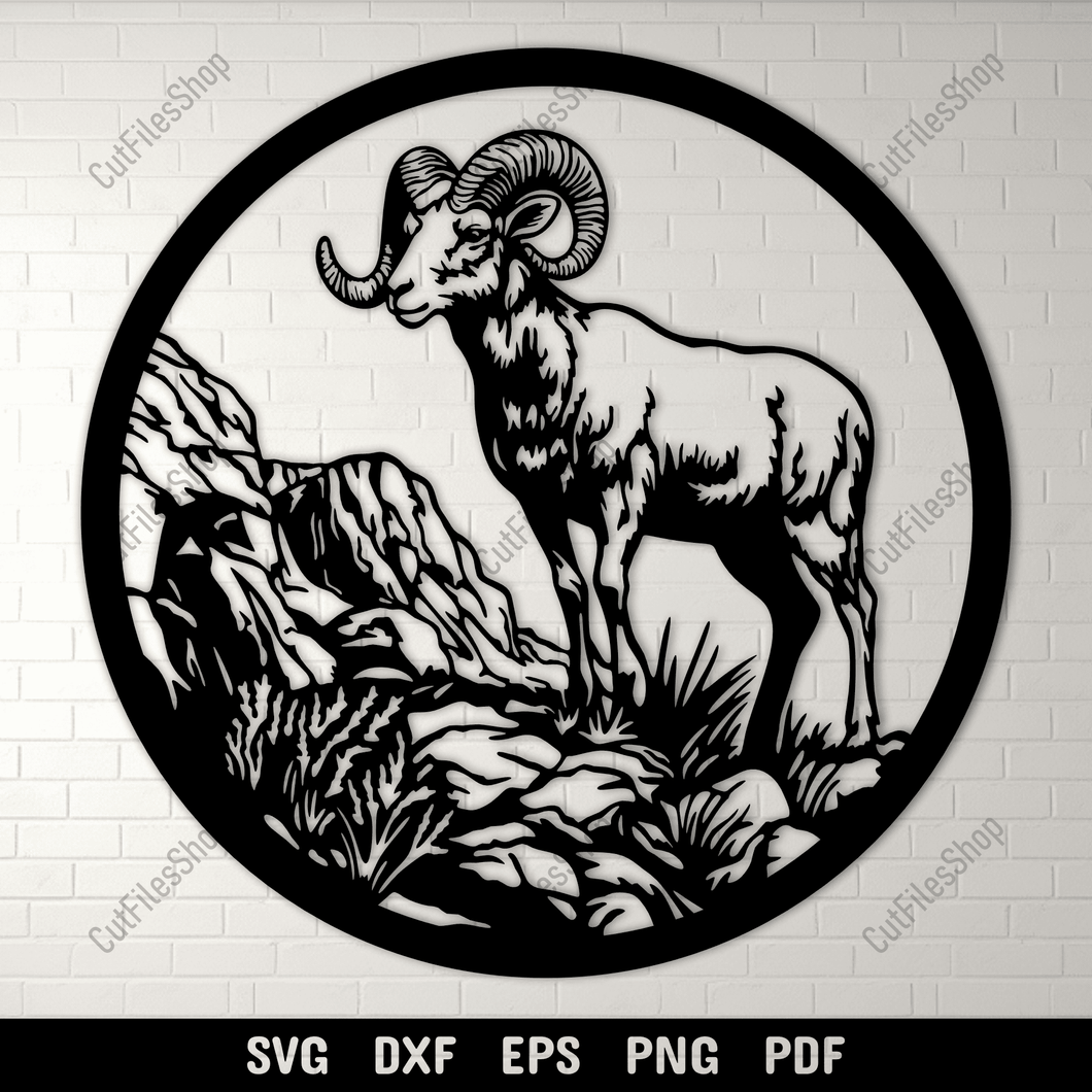 Mountain Goat SVG and DXF – Perfect for CNC, Sublimation & DIY Crafts