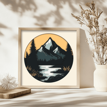 Load image into Gallery viewer, Mountain Range 3D Shadow Box Template Svg for Cricut Project, DXF for CNC, Multilayer Design
