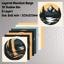 Load image into Gallery viewer, 3D Mountain Range SVG Bundle for Cricut | DXF for CNC, Silhouette, Paper craft Art
