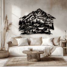 Load image into Gallery viewer, Mountain Village DXF and SVG – Perfect for CNC, Laser Cutting &amp; DIY Wall Art
