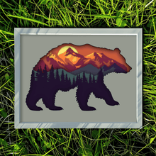 Load image into Gallery viewer, Multilayer Bear Mountains SVG, Paper Craft Template, Cricut and CNC Ready Design
