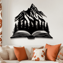 Load image into Gallery viewer, Open Book Nature Scene SVG, Sublimation Design, DXF for Laser Cutting
