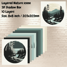 Load image into Gallery viewer, Layered Nature Scene SVG for Cricut, CNC, and 3D Shadow Box Crafts
