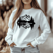 Load image into Gallery viewer, Nature Scenes DXF for CNC Laser Cutting, Mountains SVG for Cricut Projects, Sweatshirt design svg
