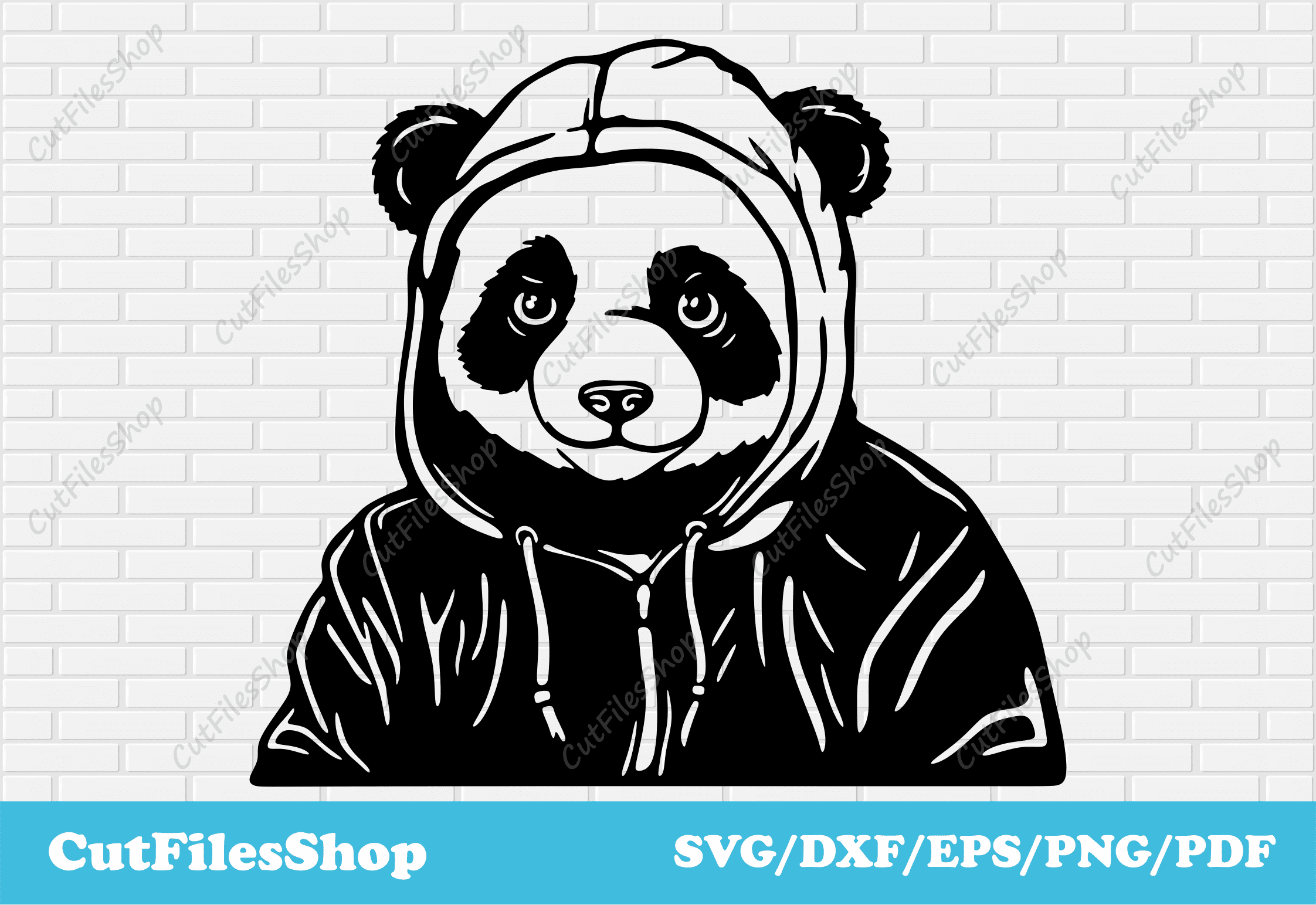 Funny panda svg for cricut, animals dxf files for cnc laser, png for ...