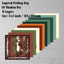 Load image into Gallery viewer, 3D Dog Layered Svg for Cricut, Multilayer, Shadow Box Template, Dxf for Laser cut
