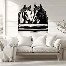 Load image into Gallery viewer, Peeking Horses SVG for Cricut Projects, Sublimation Art Designs
