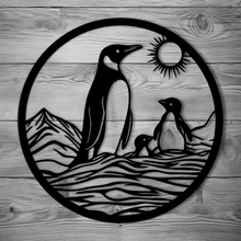 Load image into Gallery viewer, Penguin Silhouette SVG – Family of Penguins for Vinyl &amp; Laser Cut
