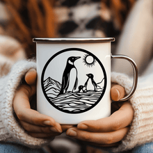 Load image into Gallery viewer, Penguin Scene SVG DXF – Printable Art &amp; CNC Cutting Design
