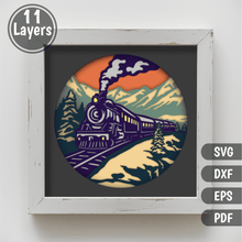 Load image into Gallery viewer, Previw of Polar Express Train Multilayer SVG, DIY Home Decor for Cricut &amp; CNC
